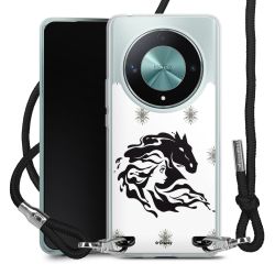 New Carry Case Transparent Stoff schwarz/silber