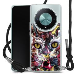 New Carry Case Transparent Stoff schwarz/silber