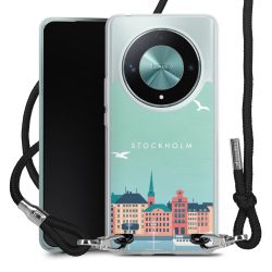 New Carry Case Transparent Stoff schwarz/silber