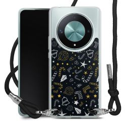 New Carry Case Transparent Stoff schwarz/silber