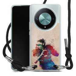 New Carry Case Transparent Stoff schwarz/silber