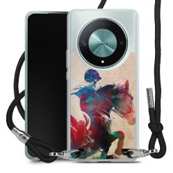 New Carry Case Transparent Stoff schwarz/silber