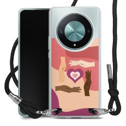 New Carry Case Transparent Stoff schwarz/silber