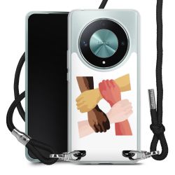 New Carry Case Transparent Stoff schwarz/silber