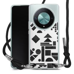 New Carry Case Transparent Stoff schwarz/silber