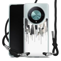 New Carry Case Transparent Stoff schwarz/silber