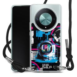 New Carry Case Transparent Stoff schwarz/silber