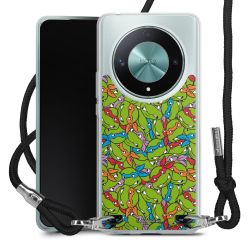 New Carry Case Transparent Stoff schwarz/silber