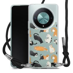 New Carry Case Transparent Stoff schwarz/silber