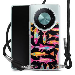 New Carry Case Transparent Stoff schwarz/silber