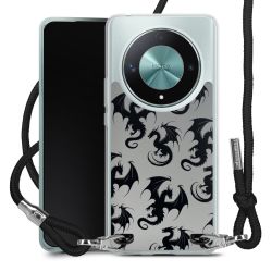 New Carry Case Transparent Stoff schwarz/silber