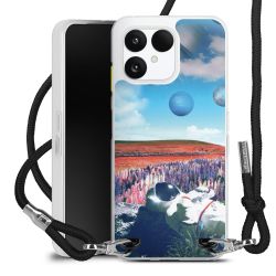 New Carry Case Transparent Stoff schwarz/silber