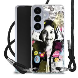 New Carry Case Transparent Stoff schwarz/silber