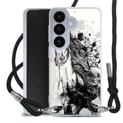 New Carry Case Transparent Stoff schwarz/silber