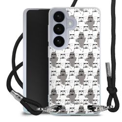 New Carry Case Transparent Stoff schwarz/silber