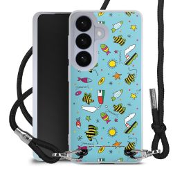 New Carry Case Transparent Stoff schwarz/silber