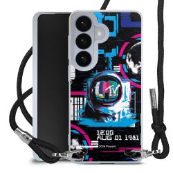 New Carry Case Transparent Stoff schwarz/silber