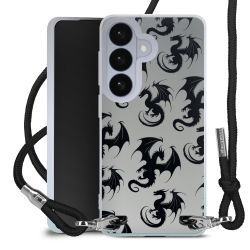 New Carry Case Transparent Stoff schwarz/silber