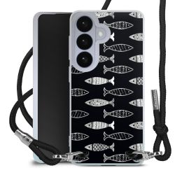 New Carry Case Transparent Stoff schwarz/silber