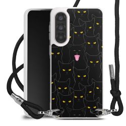 New Carry Case Transparent Stoff schwarz/silber