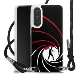 New Carry Case Transparent Stoff schwarz/silber