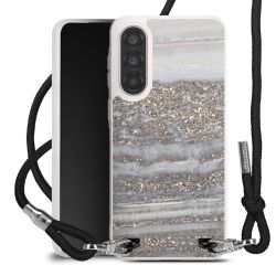 New Carry Case Transparent Stoff schwarz/silber