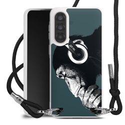 New Carry Case Transparent Stoff schwarz/silber