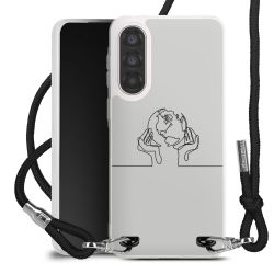 New Carry Case Transparent Stoff schwarz/silber