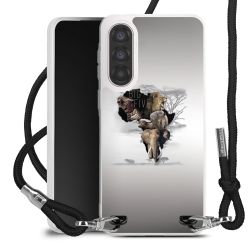 New Carry Case Transparent Stoff schwarz/silber