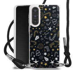 New Carry Case Transparent Stoff schwarz/silber