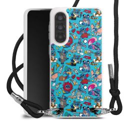 New Carry Case Transparent Stoff schwarz/silber