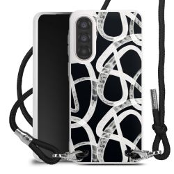 New Carry Case Transparent Stoff schwarz/silber