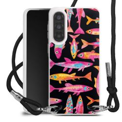 New Carry Case Transparent Stoff schwarz/silber