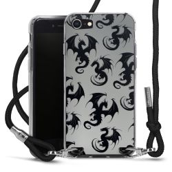 New Carry Case Transparent Stoff schwarz/silber