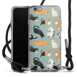 New Carry Case Transparent Stoff schwarz/silber