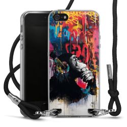 New Carry Case Transparent Stoff schwarz/silber