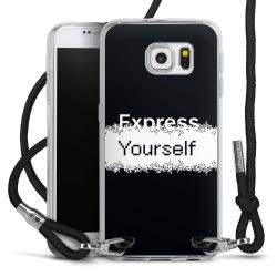 New Carry Case Transparent Stoff schwarz/silber