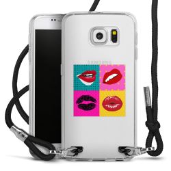 New Carry Case Transparent Stoff schwarz/silber