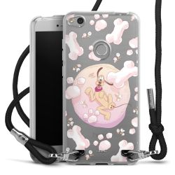 New Carry Case Transparent Stoff schwarz/silber