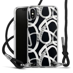 New Carry Case Transparent Stoff schwarz/silber