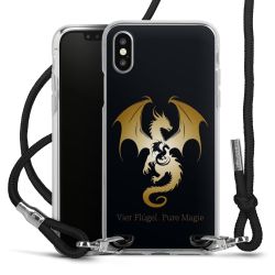 New Carry Case Transparent Stoff schwarz/silber