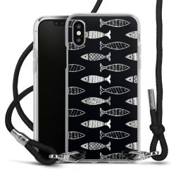 New Carry Case Transparent Stoff schwarz/silber