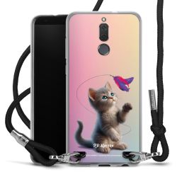 New Carry Case Transparent Stoff schwarz/silber