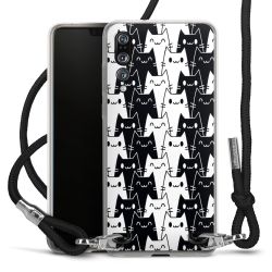 New Carry Case Transparent Stoff schwarz/silber