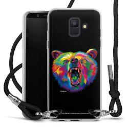 New Carry Case Transparent Stoff schwarz/silber