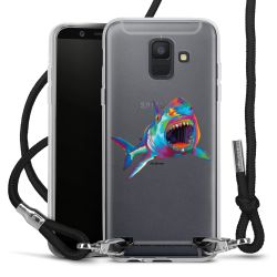 New Carry Case Transparent Stoff schwarz/silber