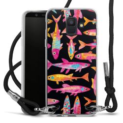 New Carry Case Transparent Stoff schwarz/silber