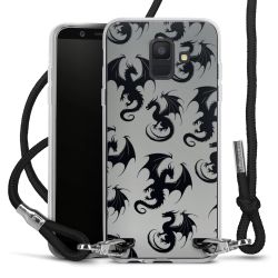 New Carry Case Transparent Stoff schwarz/silber