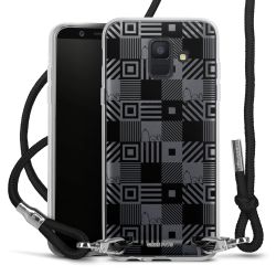 New Carry Case Transparent Stoff schwarz/silber