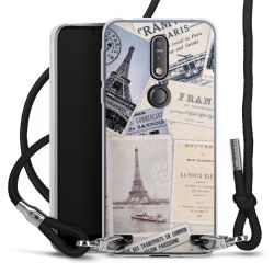 New Carry Case Transparent Stoff schwarz/silber